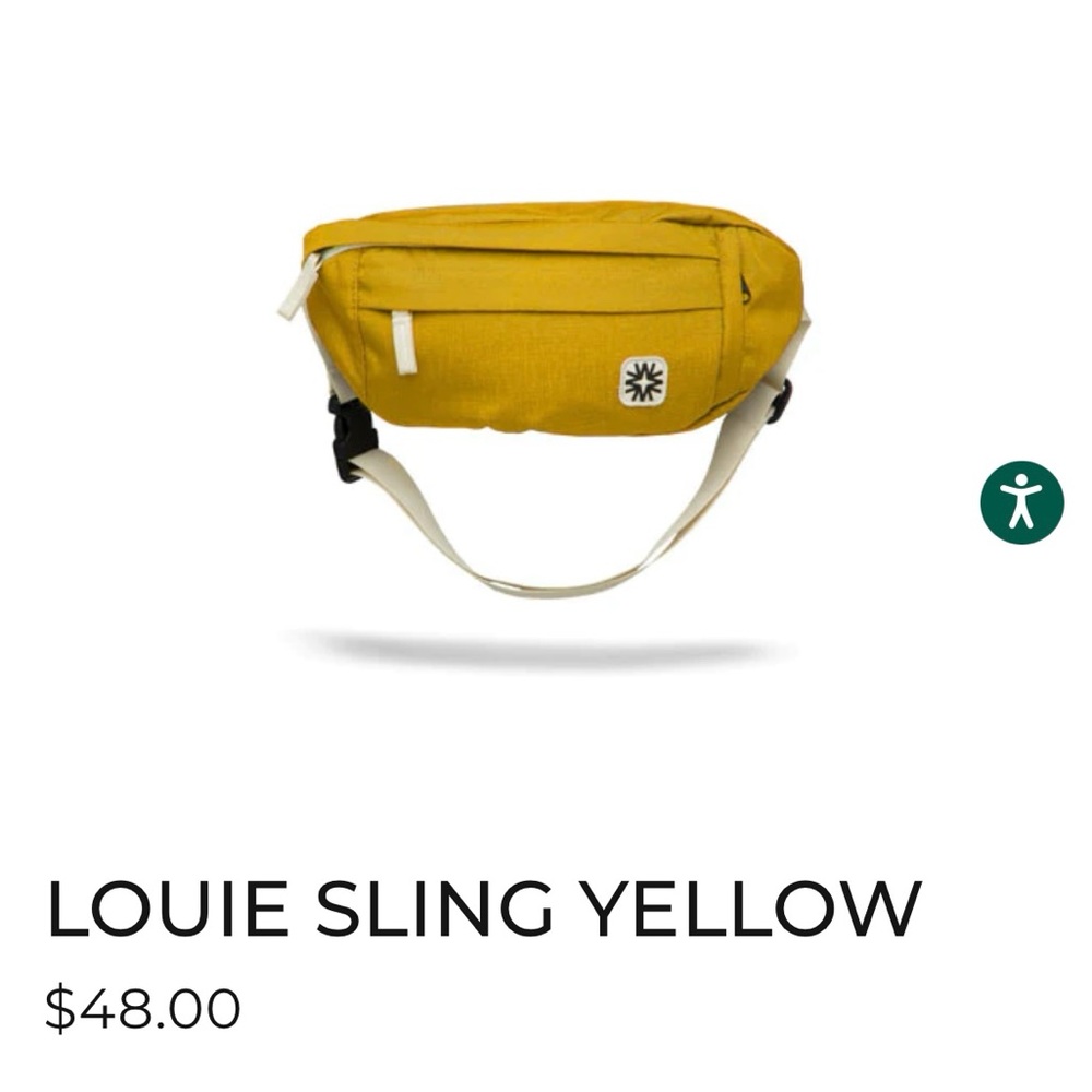 Walker Family Goods crossbody sling/fanny/hip pack in yellow